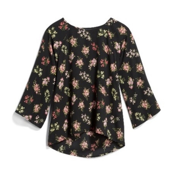 Floral Papermoon Bell Sleeve Top EUC - Picture 1 of 4